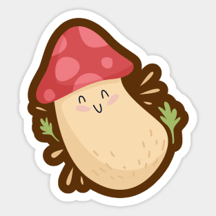 Cute Mushroom Design Sticker